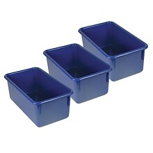 Romanoff Plastic Stowaway Tray No Lid, 5.25 x 13.25 x 7.75, Blue, Pack of 3 (ROM12104-3)