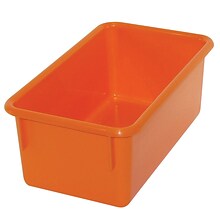 Romanoff Plastic Stowaway Tray No Lid, 5.25 x 13.25 x 7.75, Orange, Pack of 3 (ROM12109-3)