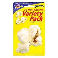 TREND Popcorn Mini Accents Variety Pack, 36 Per Pack, 6 Packs (T-10838-6)