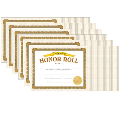 TREND Honor Roll Classic Certificates, 30 Per Pack, 6 Packs (T-11307-6)