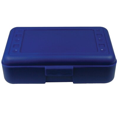 Romanoff Plastic Latch Pencil Case, Blue, Pack of 12 (ROM60204-12)