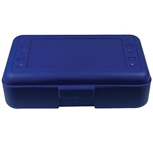 Romanoff Plastic Latch Pencil Case, Blue, Pack of 12 (ROM60204-12)