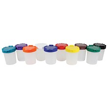 Sargent Art No-Spill Cups, Assorted Lid Colors, 10/Pack, 3 Packs (SAR221610-3)