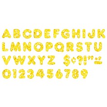 TREND 4 Sparkle Casual Uppercase Ready Letters, Yellow, 71/Pack, 3 Packs (T-1616-3)