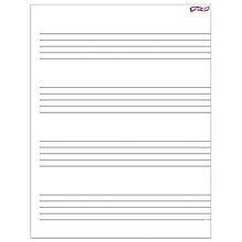 Trend Music Staff Wipe-Off Chart Laminated Paper Dry-Erase Whiteboard, 17 x 22, 6/Pack (T-27304-6)