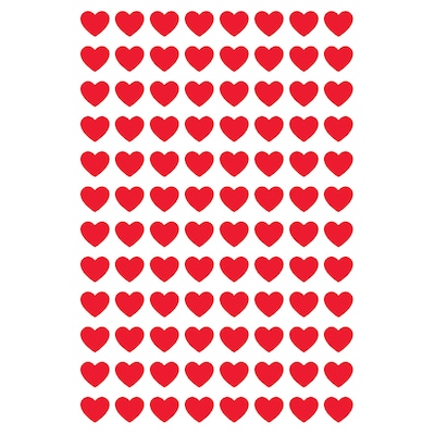 TREND Red Hearts superShapes Stickers, 800 Per Pack, 6 Packs (T-46072-6)