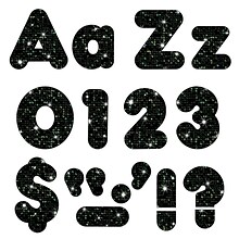 TREND 4 Sparkle Casual Combo Ready Letters, Black, 182/Pack, 3 Packs (T-79944-3)