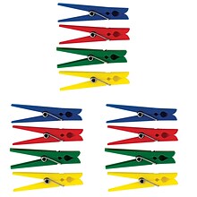 Teacher Created Resources 2-7/8 Clothespins, Assorted Colors, 40/Pack, 3 Packs (TCR20649-3)