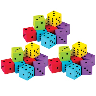 Teacher Created Resources Foam Colorful Dice, Math & Counting, Grade K+ (TCR20808-3)