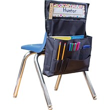 Teacher Created Resources® Canvas Chair Pocket, 15.5 x 18, Black, Pack of 2 (TCR20883-2)
