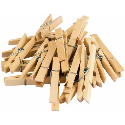 Teacher Created Resources 2.87" Clothespins, Natural, 50 Per Pack, 3 Packs (TCR20932-3)