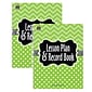 Teacher Created Resources Lime Chevrons and Dots Lesson Plan & Record Book, Pack of 2 (TCR2384-2)