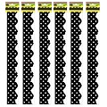 Teacher Created Resources Black Mini Polka Dots Border Trim, 35 Feet Per Pack, 6 Packs (TCR4671-6)