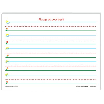 Teacher Created Resources Smart Start K-1 Writing Paper, 100 Sheets/Pack, 2 Packs (TCR76501-2)