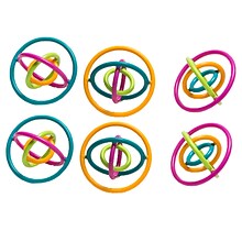 The Pencil Grip™ Gyrobi, Plastic Ring Fidget Toy, Multicolored, Pack of 6