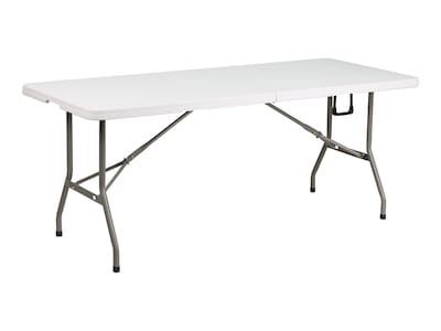 Flash Furniture Elon Folding Table, 72 x 30, Granite White (DADYCZ183Z)