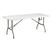 Flash Furniture Elon Folding Table, 72 x 30, Granite White (DADYCZ183Z)