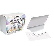 Better Office Cards with Envelopes, 4 x 6, Birds & Butterflies, 50/Pack (64564-50PK)