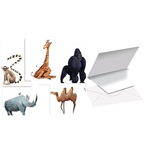 Better Office Cards with Envelopes, 4 x 6, Wild Animals, 100/Pack (64554-100PK)