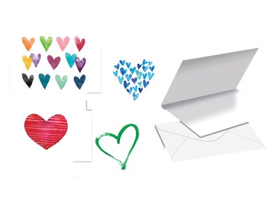Better Office Cards with Envelopes, 4 x 6, Hearts, 100/Pack (64563-100PK)