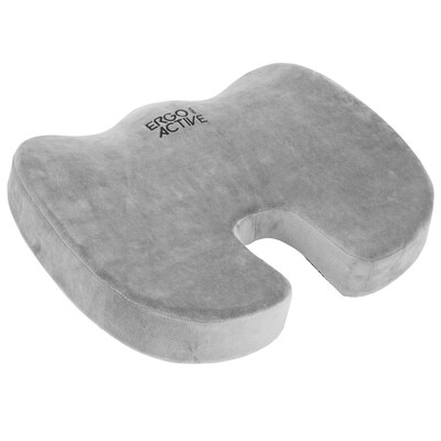 Mount-It! ErgoActive Cooling Gel Coccyx Seat Cushion, Gray (CL-1201)