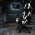 Flash Furniture X30 Ergonomic LeatherSoft Swivel Gaming Chair, Black (CH187230BK)