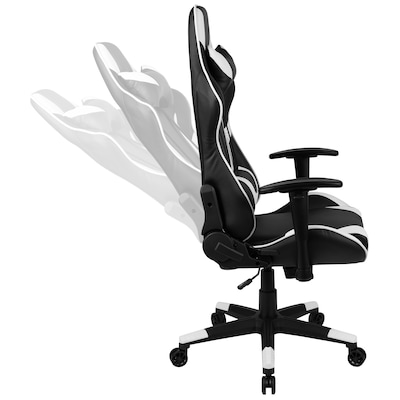 Flash Furniture X20 Ergonomic LeatherSoft Swivel Reclining Gaming Chair, Black (CH1872301BK)