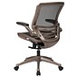 Flash Furniture Warfield Ergonomic Mesh Swivel Mid-Back Executive Office Chair, Black with Gold Frame (BL8801X)