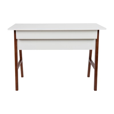 Flash Furniture 42" Home Office Writing Computer Desk with Drawer, White (GCMBLK60WHWAL)