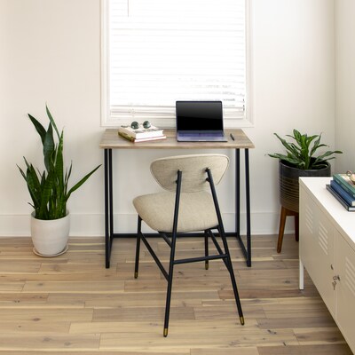 Flash Furniture 36W Small Rustic Natural Home Office Folding Computer Desk, Wood Grain (JBYJ354D)
