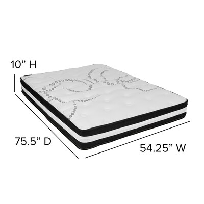 Flash Furniture Capri Comfortable Sleep 10 Inch Mattress & 3 inch Gel Memory Foam Topper Bundle, Full (CLE230P103M35F)