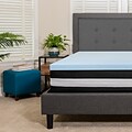 Flash Furniture Capri Comfortable Sleep 10 Inch Mattress & 3 inch Gel Memory Foam Topper Bundle, Que