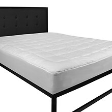 Flash Furniture Capri Comfortable Sleep Twin Size Mattress Pad, White, 39 x 75 x 0.75-22 (RFREM0