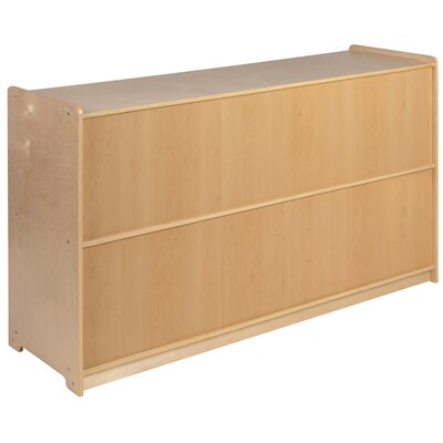Flash Furniture 30"H x 48"L Wooden 5 Section School Classroom Storage Cabinet, Natural (MKSTRG008)