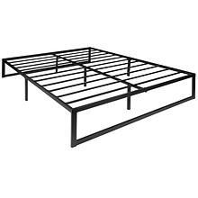 Flash Furniture Lana 14 Inch Metal Platform Bed Frame, Queen (XUBD10001Q)