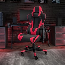 Flash Furniture X20 Ergonomic LeatherSoft Swivel Reclining Gaming Chair, Red (CH1872301RED)