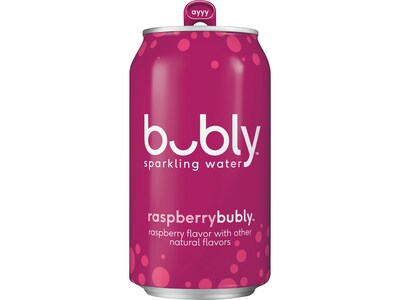 Bubly Raspberry Flavored Sparkling Seltzer Water, 12 Fl. Oz., 8 Cans/Pack, 3 Packs/Carton  (18117)