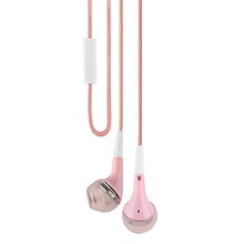 Vangoddy Pink Deluxe Stereo Hands-Free Headset Earbud 3.5Mm, with Mic (APLHAN204)