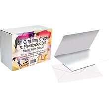 Better Office Wildlife Prism Cards with Envelopes, 4 x 6, Assorted Colors, 50/Pack (64555-50PK)