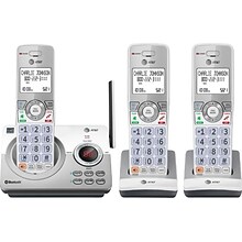 AT&T Connect to Cell 3-Handset Cordless Telephone, White/Silver (DL72310)