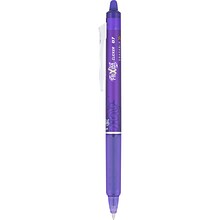 Pilot FriXion Ball Clicker Erasable Gel Pens, Fine Point, Purple Ink, Dozen (31455)