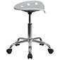 Flash Furniture Vibrant Tractor Seat Stool, Silver