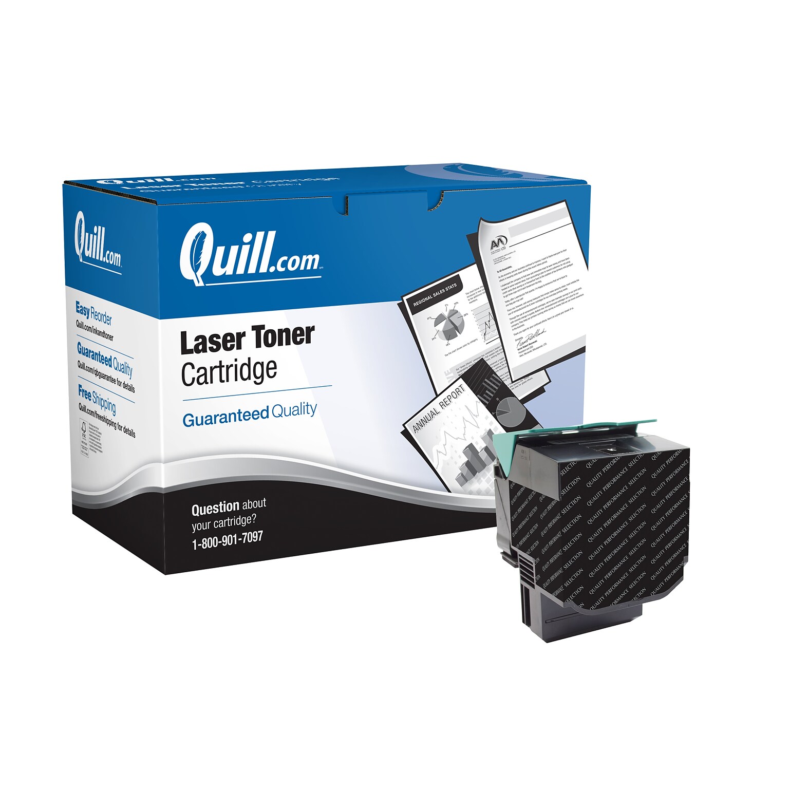 Quill Brand® Lexmark C540/C544 Remanufactured Black Laser Toner Cartridge, High Yield (C540H1KG)