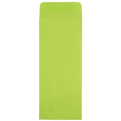 JAM Paper #10 Policy Business Colored Envelopes, 4 1/8 x 9 1/2, Ultra Lime Green, 25/Pack (15870)