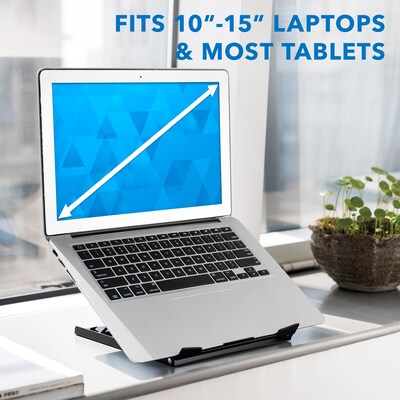 Mount-It! Height Adjustable Ventilated Laptop Riser, 15" Maximum Screen Size (MI-7270)