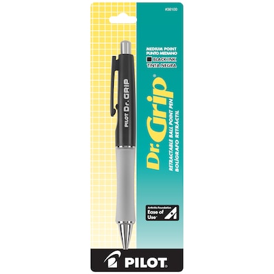 Pilot Dr. Grip Retractable Ballpoint Pen, Medium Point, Black Ink (36100)