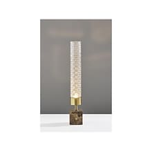 Adesso Harriet LED Table Lamp, Antique Brass/Brown Marble (3697-21)