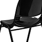 Flash Furniture HERCULES Series Plastic Shell Stack Chair, Black (RUTEO1BK)