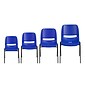 Flash Furniture HERCULES Series Plastic Shell Stack Chair, Blue/Black (RUTEO1BL)