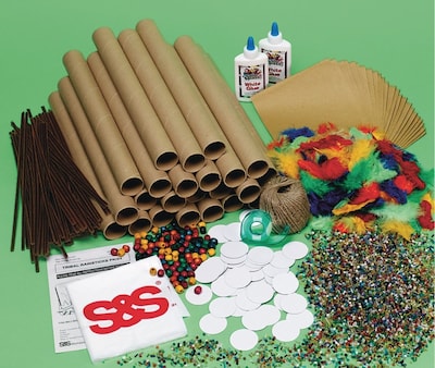 S&S Worldwide Tribal Rainsticks Craft Kit, 24/Pack (GP1297)